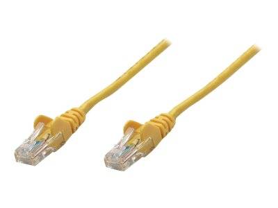 Intellinet Network Patch Cable, Cat5e, 0.25m, Yellow, CCA, SF/UTP, PVC, RJ45, Gold Plated Contacts, Snagless, Booted, Polybag - Netzwerkkabel