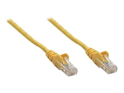 Intellinet Network Patch Cable, Cat5e, 0.25m, Yellow, CCA, SF/UTP, PVC, RJ45, Gold Plated Contacts, Snagless, Booted, Polybag - Netzwerkkabel