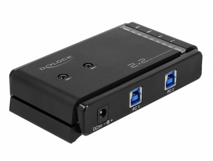 DeLock USB 3.0 Matrix Switch 2 x 2 - USB-Umschalter für die gemeinsame Nutzung von Peripheriegeräten