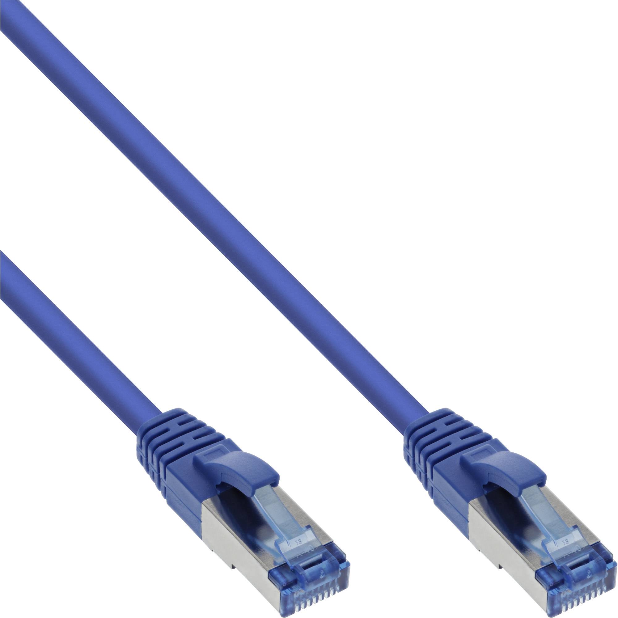 INLINE - Patchkabel - S/FTP (PiMf) - Cat.6A - halogenfrei - blau - 3m