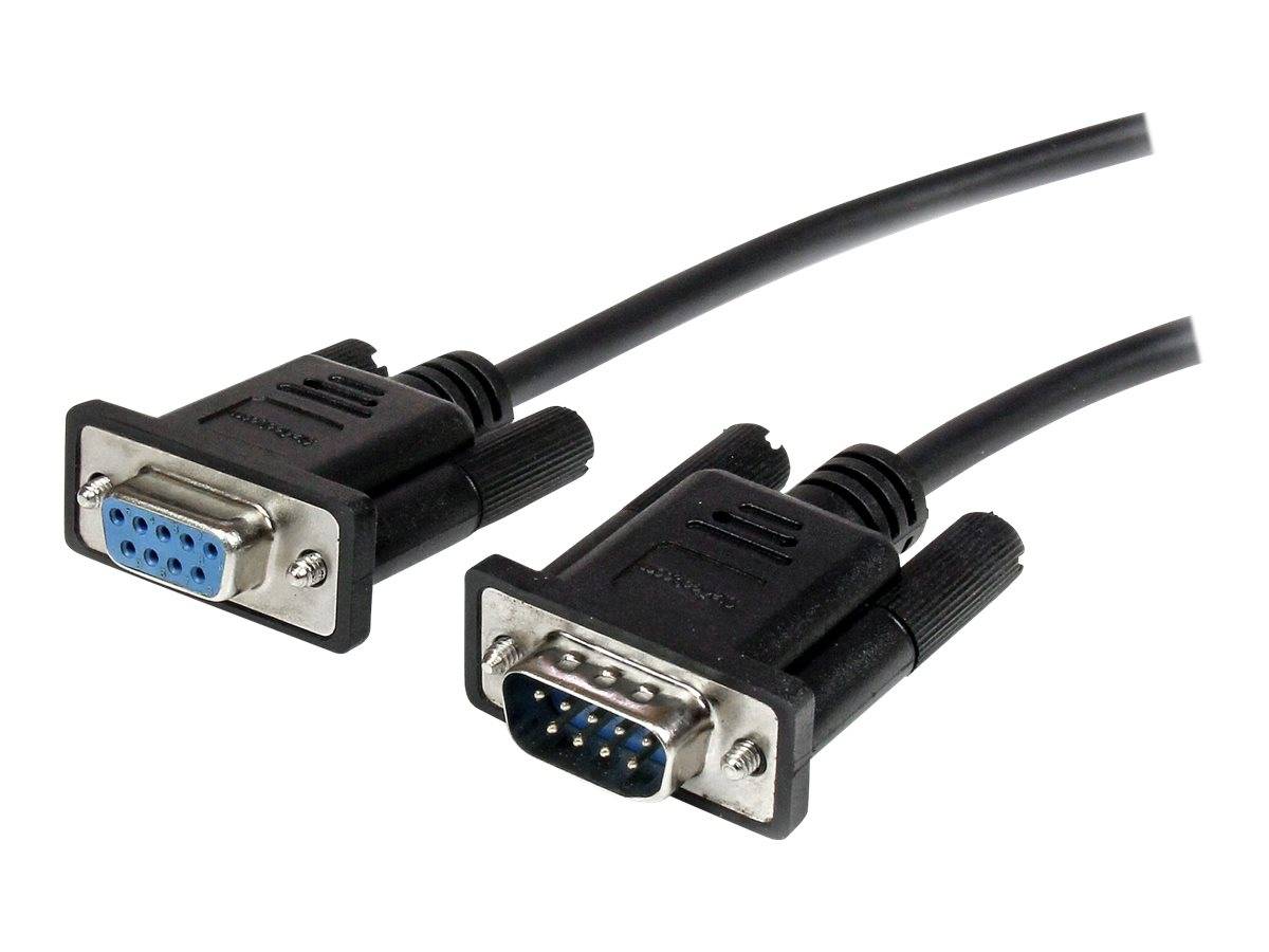 Zwei schwarze VGA-Kabel mit männlichen 15-poligen Steckverbindern, nebeneinander auf weißem Hintergrund dargestellt.
