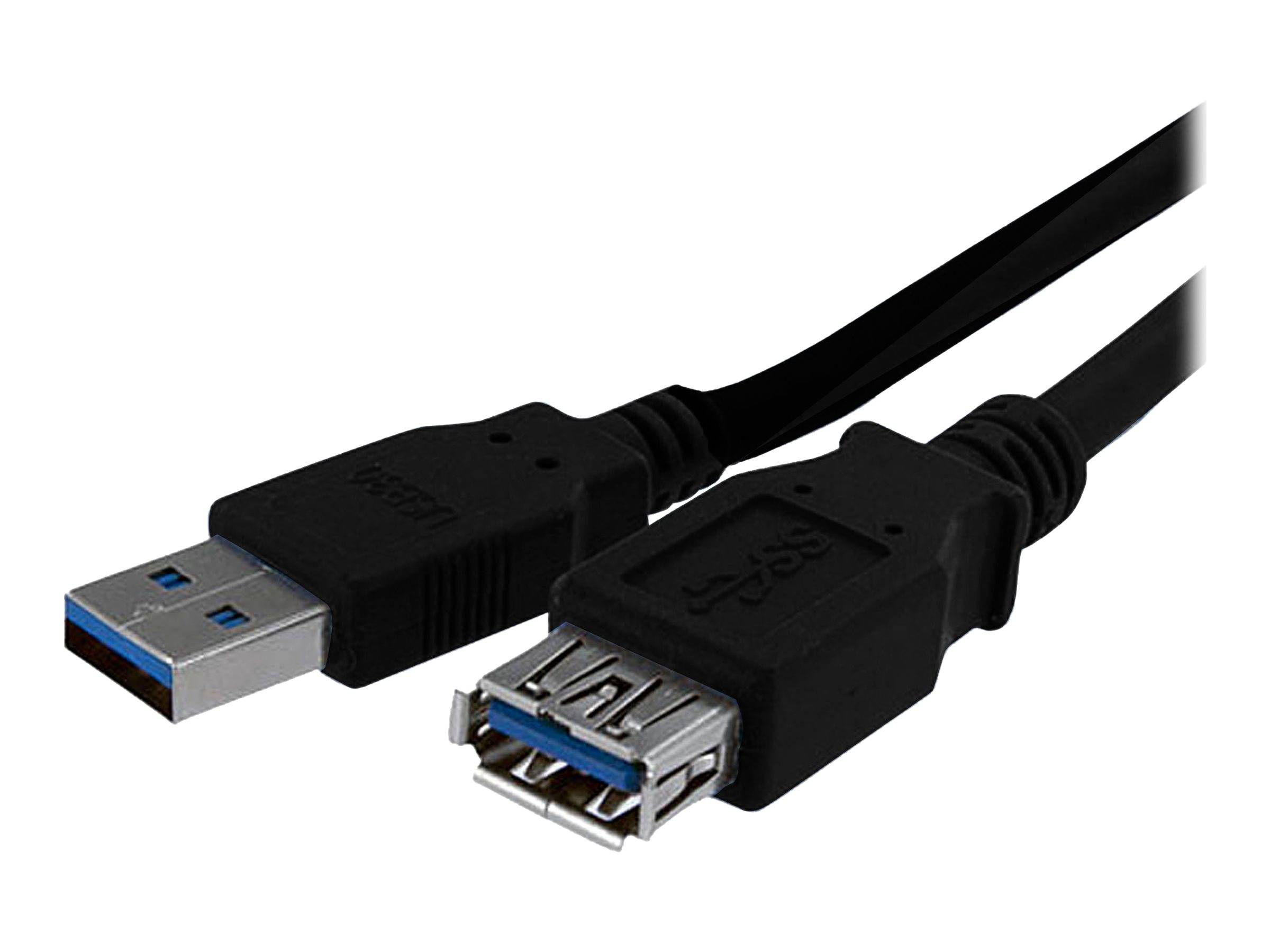 StarTech.com 1m USB 3.0 Verlängerungskabel - USB 3 Typ A Kabel Verlängerung - Stecker/ Buchse - Schwarz - USB-Verlängerungskabel - USB Typ A (M)