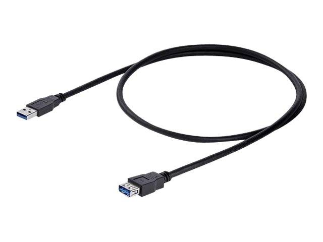 StarTech.com 1m USB 3.0 Verlängerungskabel - USB 3 Typ A Kabel Verlängerung - Stecker/ Buchse - Schwarz - USB-Verlängerungskabel - USB Typ A (M)