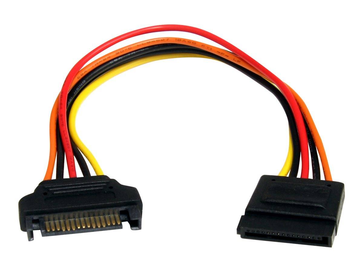 StarTech.com 20cm SATA Strom Verlängerung - Stecker / Buchse - Serial-ATA Strom Verlängerungskabel - Spannungsversorgung