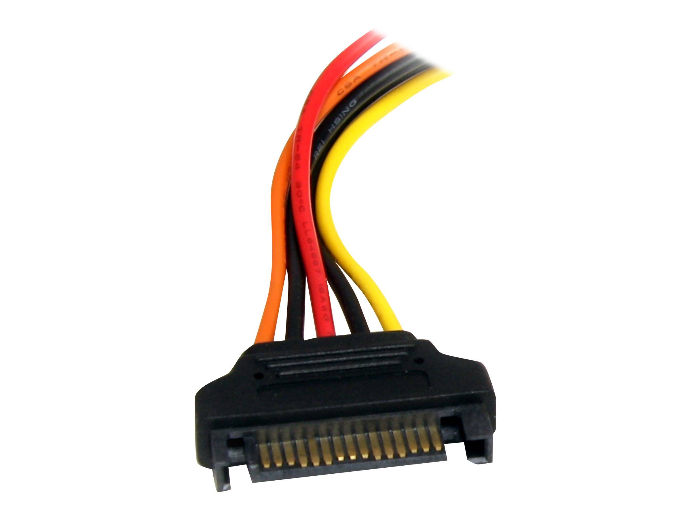 StarTech.com 20cm SATA Strom Verlängerung - Stecker / Buchse - Serial-ATA Strom Verlängerungskabel - Spannungsversorgungs-Verlängerungskabel - SATA