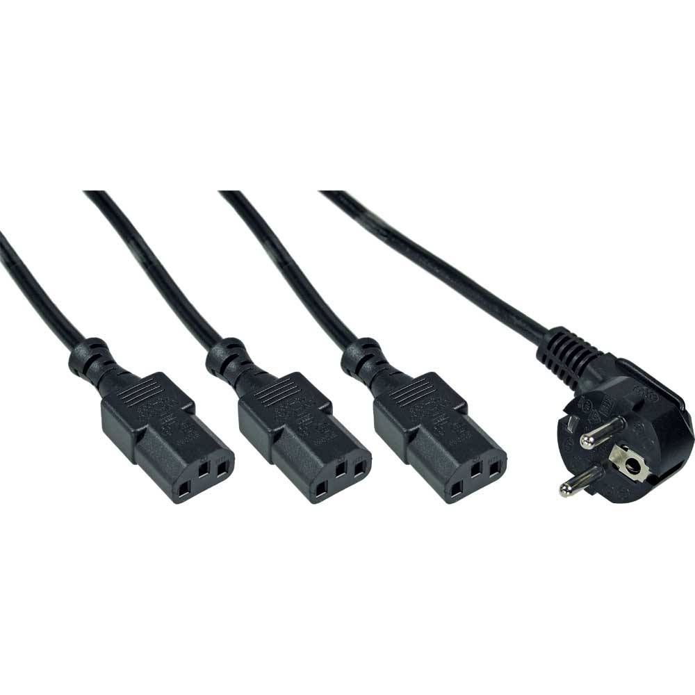 InLine Y-Power Cable Version 1 - Netz-Splitter - CEE 7/7 (M)