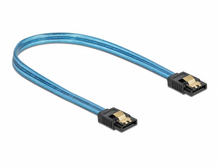 DeLOCK SATA 6 Gb/s Cable UV glow effect - SATA-Kabel