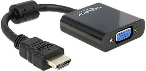 DeLOCK Adapter HDMI St. A / VGA Bu., schwarz