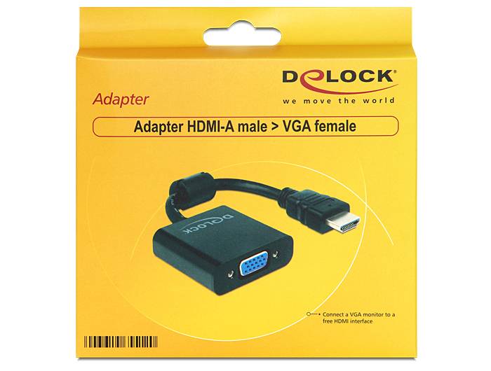 Delock - Videoadapter - HD-15 (VGA) weiblich zu HDMI männlich