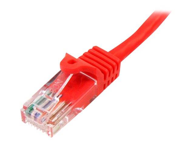 StarTech.com 3m Cat5e RJ45 UTP Netzwerkkabel Snagless - Cat 5e Patchkabel - Rot - Stecker / Stecker - Patch-Kabel - RJ-4