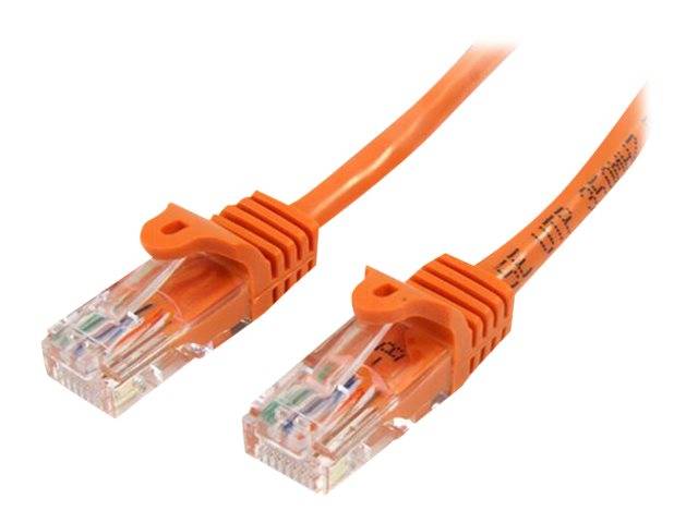 StarTech.com 1m Cat5e RJ45 UTP Netzwerkkabel Snagless - Cat 5e Patchkabel - Orange - Stecker / Stecker - Patch-Kabel - R