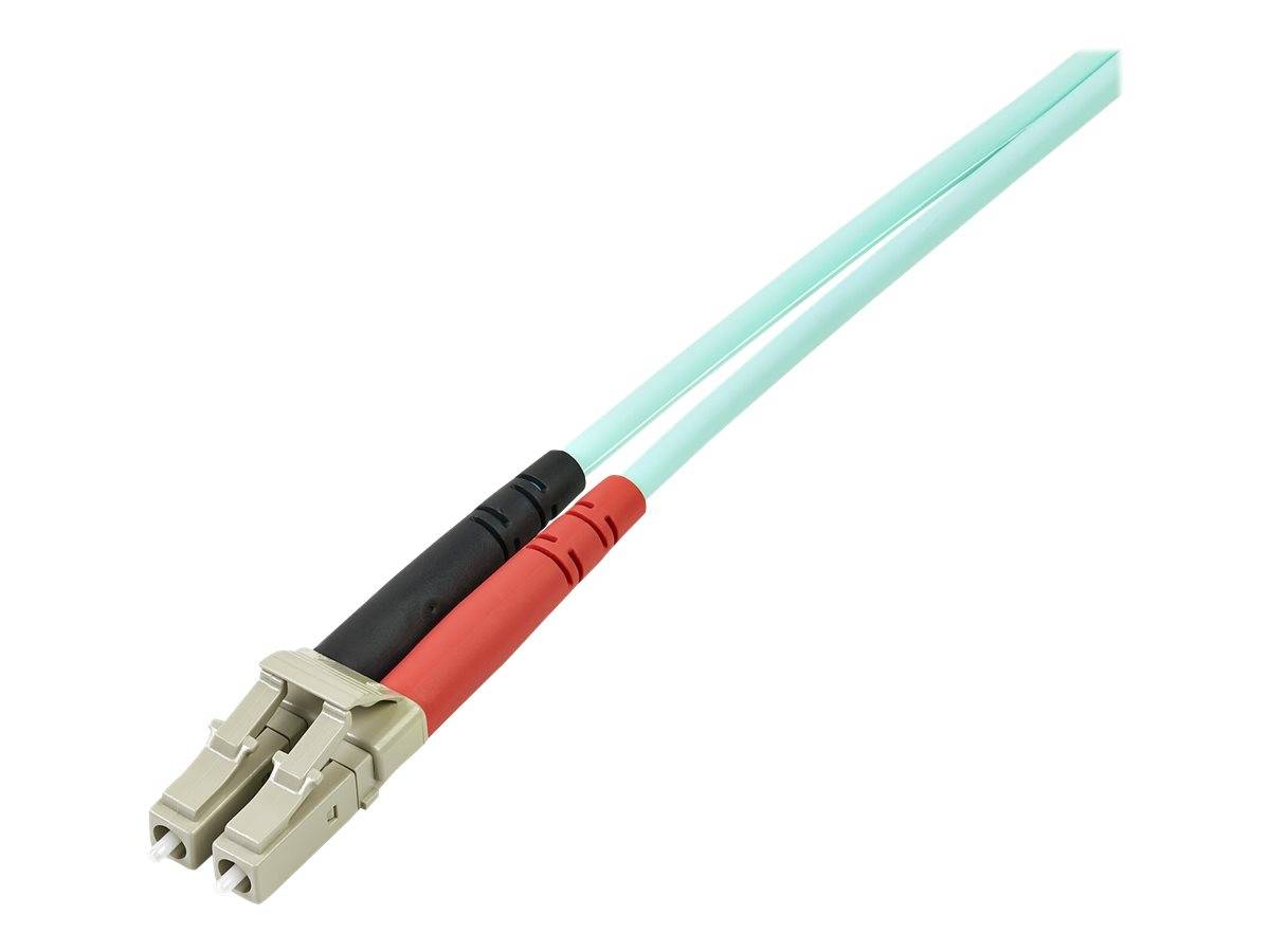 StarTech.com 5m Fiber Optic Cable - 10 Gb Aqua - Multimode Duplex 50/125 - LSZH - LC/LC - OM3 - LC to LC Fiber Patch Cab