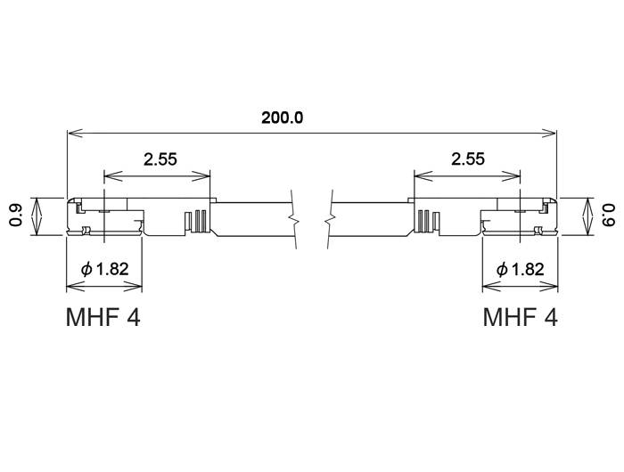 DeLOCK - Antennenkabel - MHF4/HSC (S) gewinkelt bis MHF4/HSC (S)