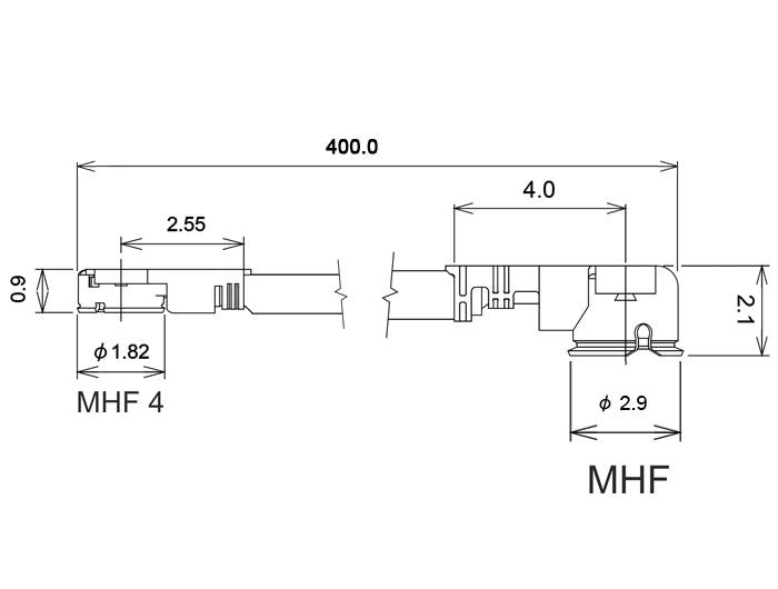 Delock - Antennenkabel - MHF/U.FL Stecker gewinkelt bis MHF4/HSC Stecker gewinkelt