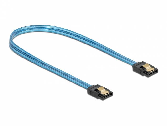 DeLOCK SATA 6 Gb/s Cable UV glow effect - SATA-Kabel