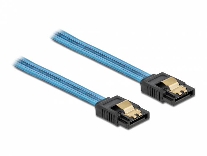 DeLOCK SATA 6 Gb/s Cable UV glow effect - SATA-Kabel