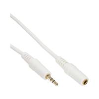 INLINE - Klinke Verlängerung - 3,5mm Stecker / Buchse - Stereo weiß / gold - 10m
