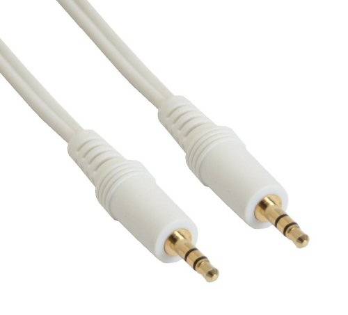 INLINE - Klinke Kabel - 3,5mm Stecker / Stecker - Stereo - weiß / gold - 1,5m