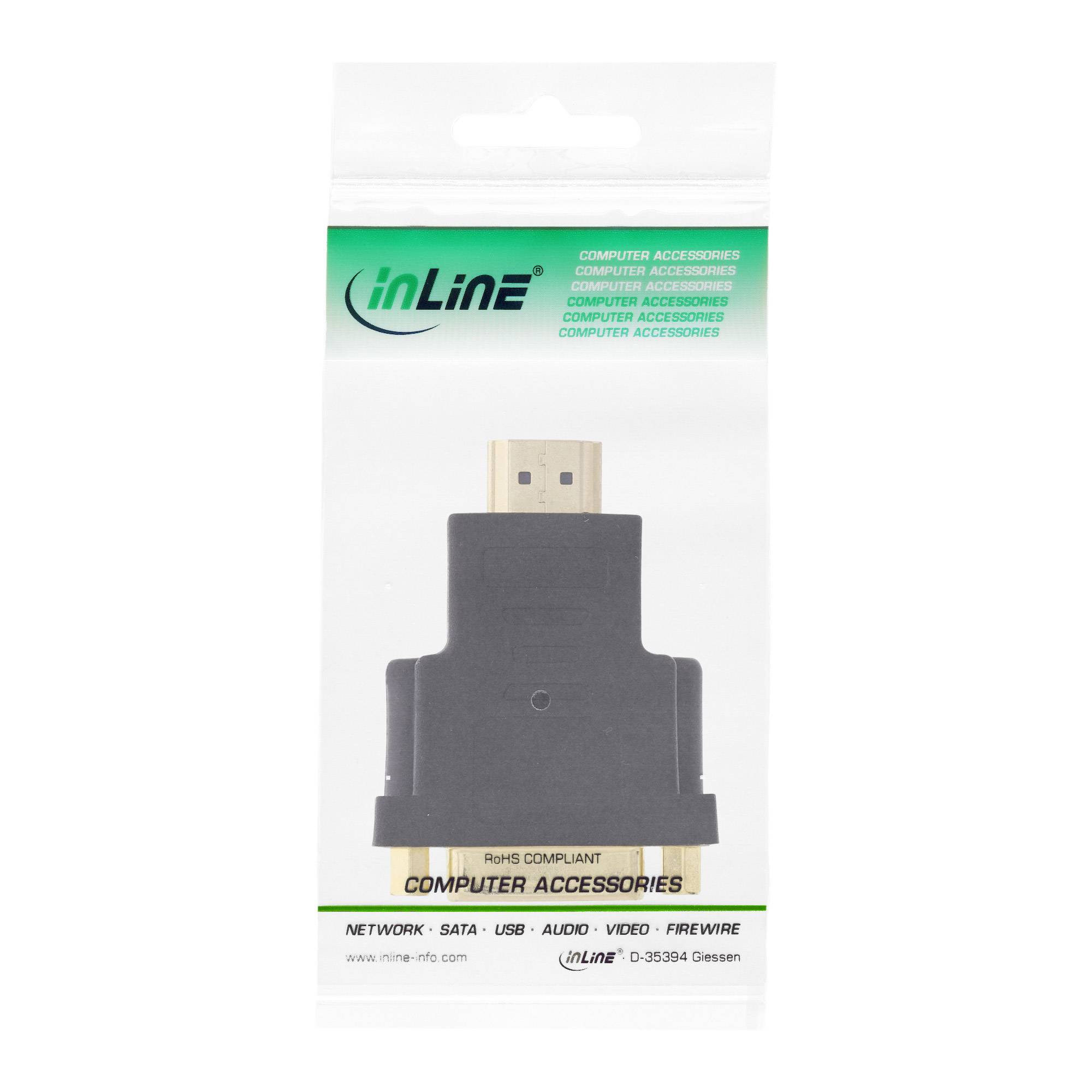 INLINE - HDMI-DVI Adapter - HDMI Stecker auf DVI Buchse - 4K2K