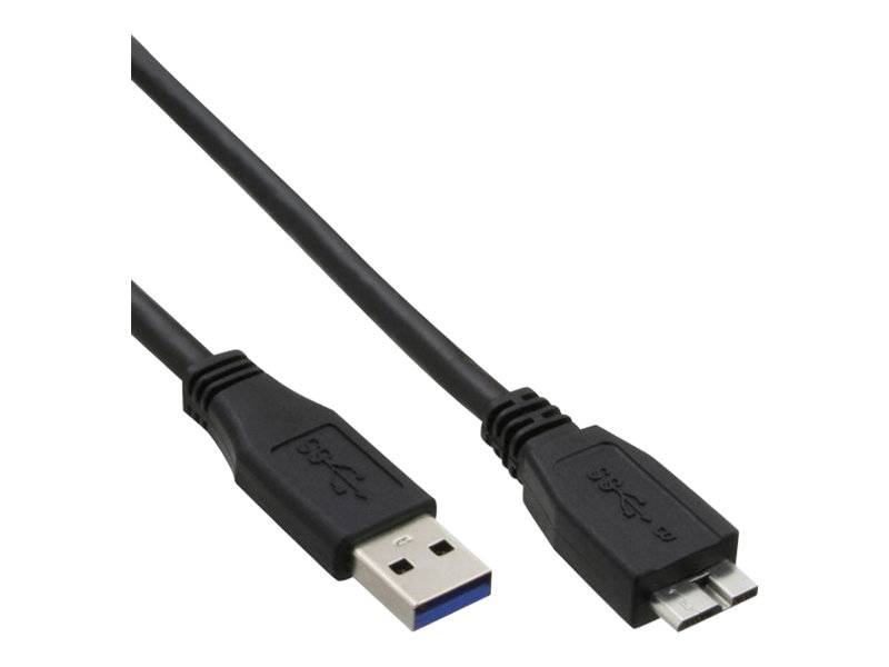 INLINE - USB 3.2 Gen.1 Kabel - A an Micro B - schwarz - 0,5m