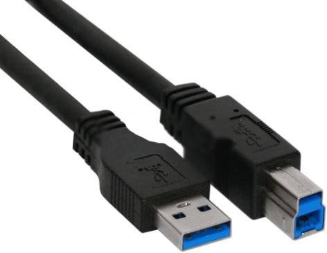INLINE - USB 3.2 Gen.1 Kabel - A an B - schwarz - 5m
