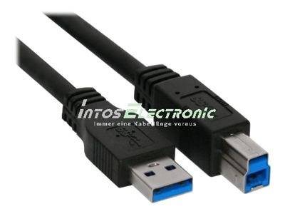 INLINE - USB 3.2 Gen.1 Kabel - A an B - schwarz - 0,5m