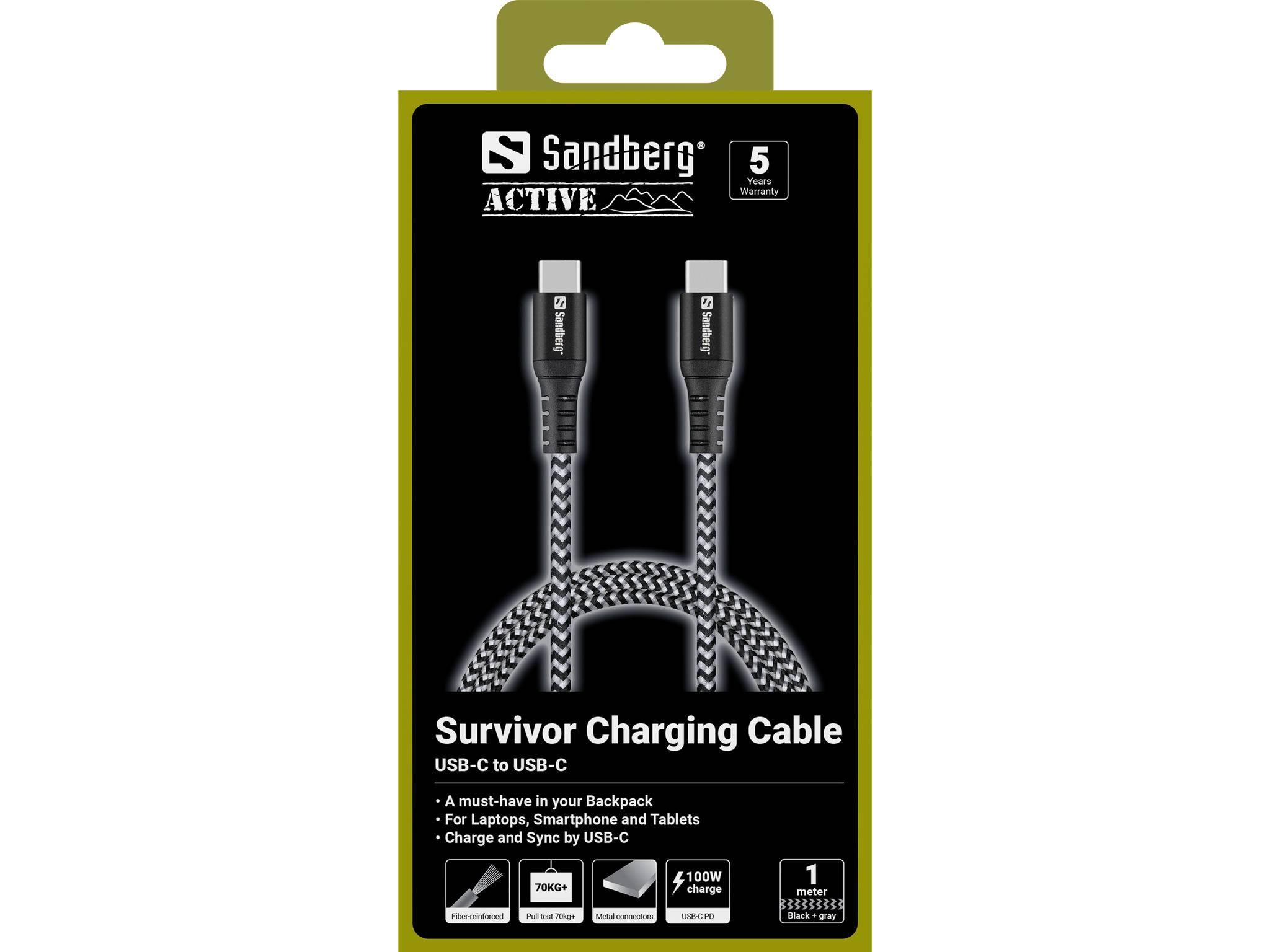 Sandberg Survivor - USB-Kabel - 24 pin USB-C (M)