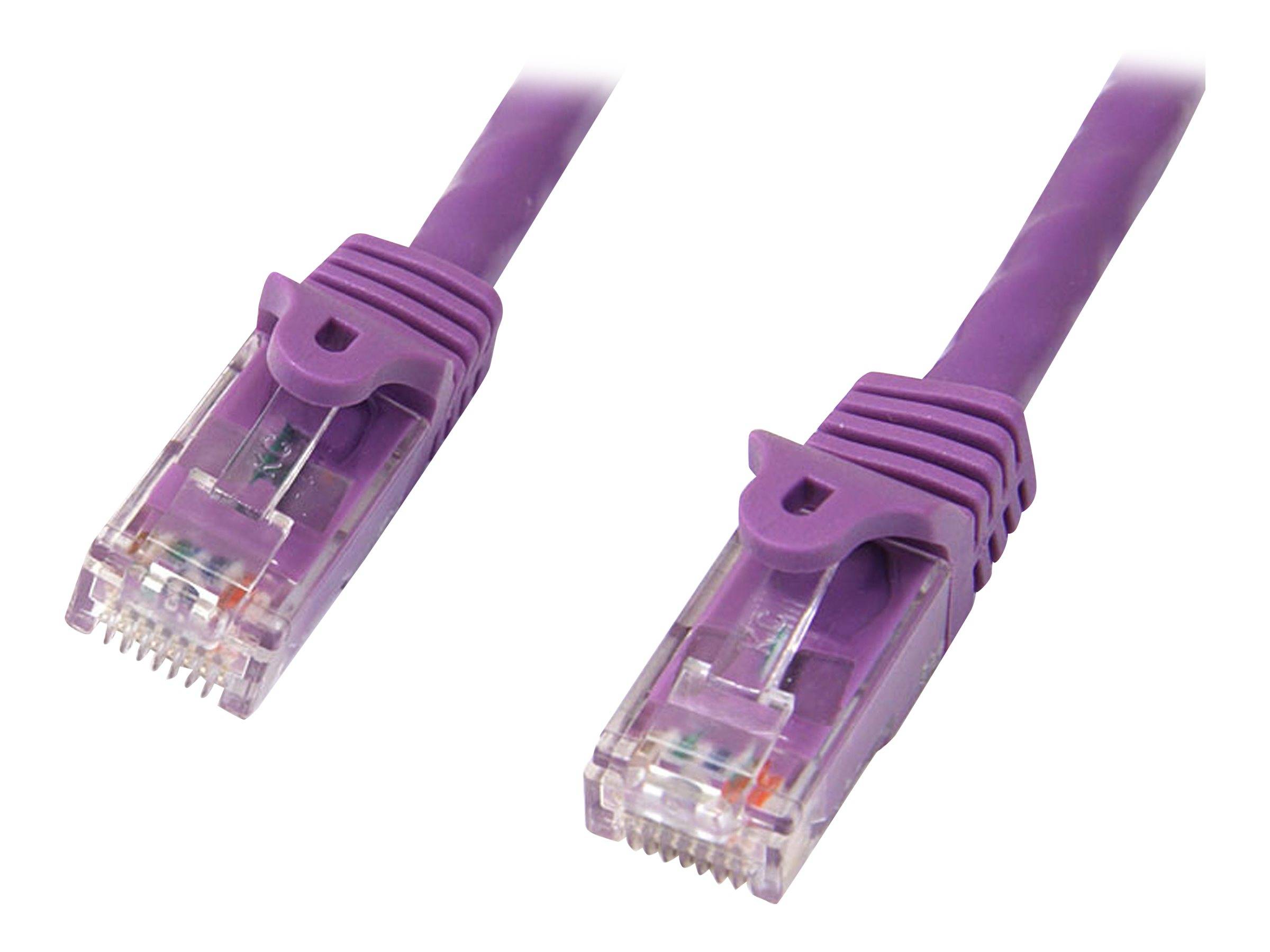 StarTech.com 2m Cat6 Gigabit Snagless Patchkabel - RJ45 UTP Netzwerkkabel mit Schutzmanschette - Cat 6 Kabel - Lila - Pa