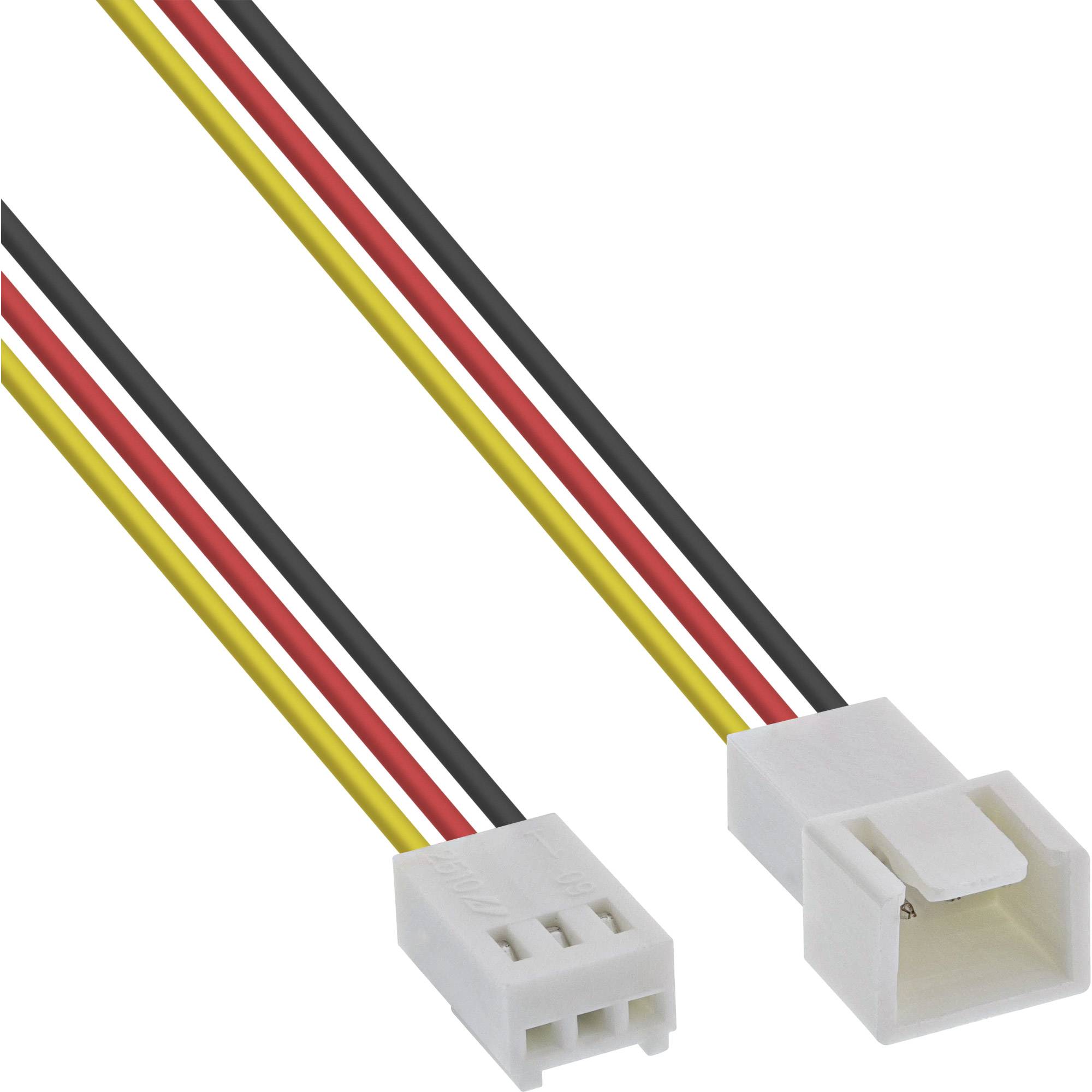 INLINE - Lüfterkabel Verlängerung - 3pol Molex Stecker / Buchse - Länge 0,6m