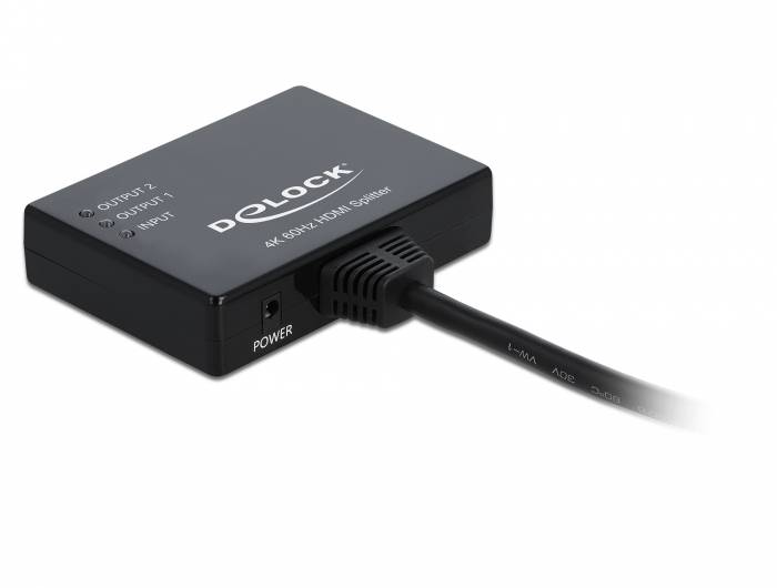 Delock - Video-/Audio-Splitter - 2 x HDMI - Desktop