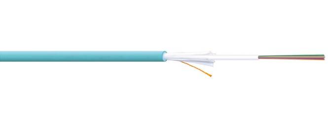 Verlegekabel Innen/Außen A/I-DQ (ZN) BH 50/125 µ OM3, 4 Fasern, BauPVO Dca, LSZH