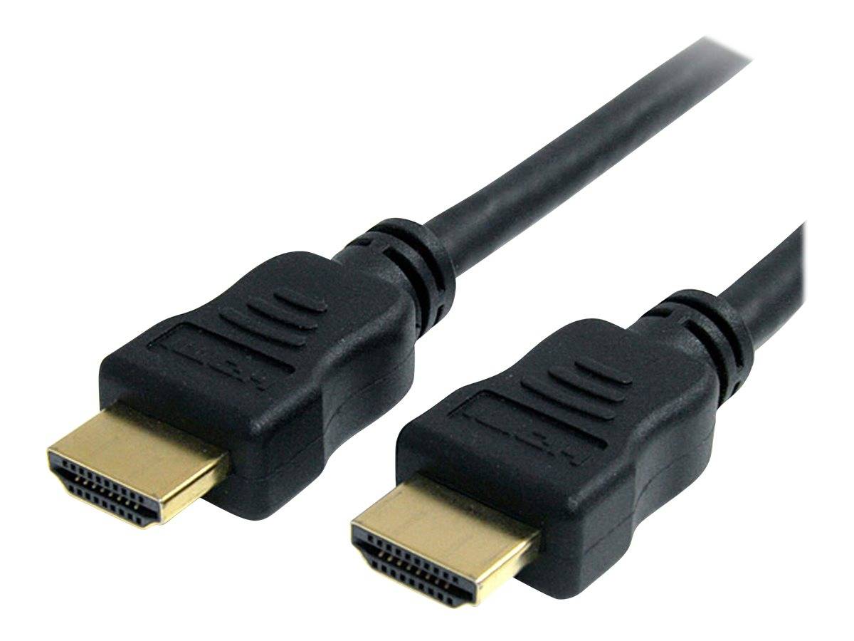 Zwei HDMI-Kabelstecker auf weißem Hintergrund, einer im Vordergrund und einer dahinter.
