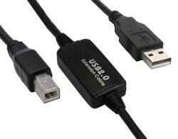 INLINE - USB 2.0 Kabel - aktiv mit Signalverstärkung ""Repeater"" - A an B - 10m