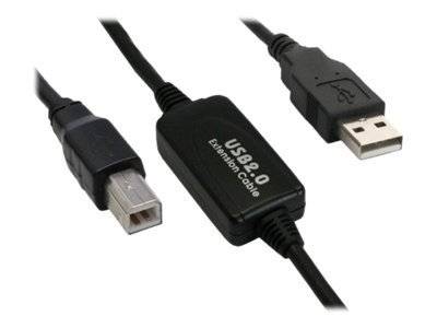INLINE - USB 2.0 Kabel - aktiv mit Signalverstärkung ""Repeater"" - A an B - 10m