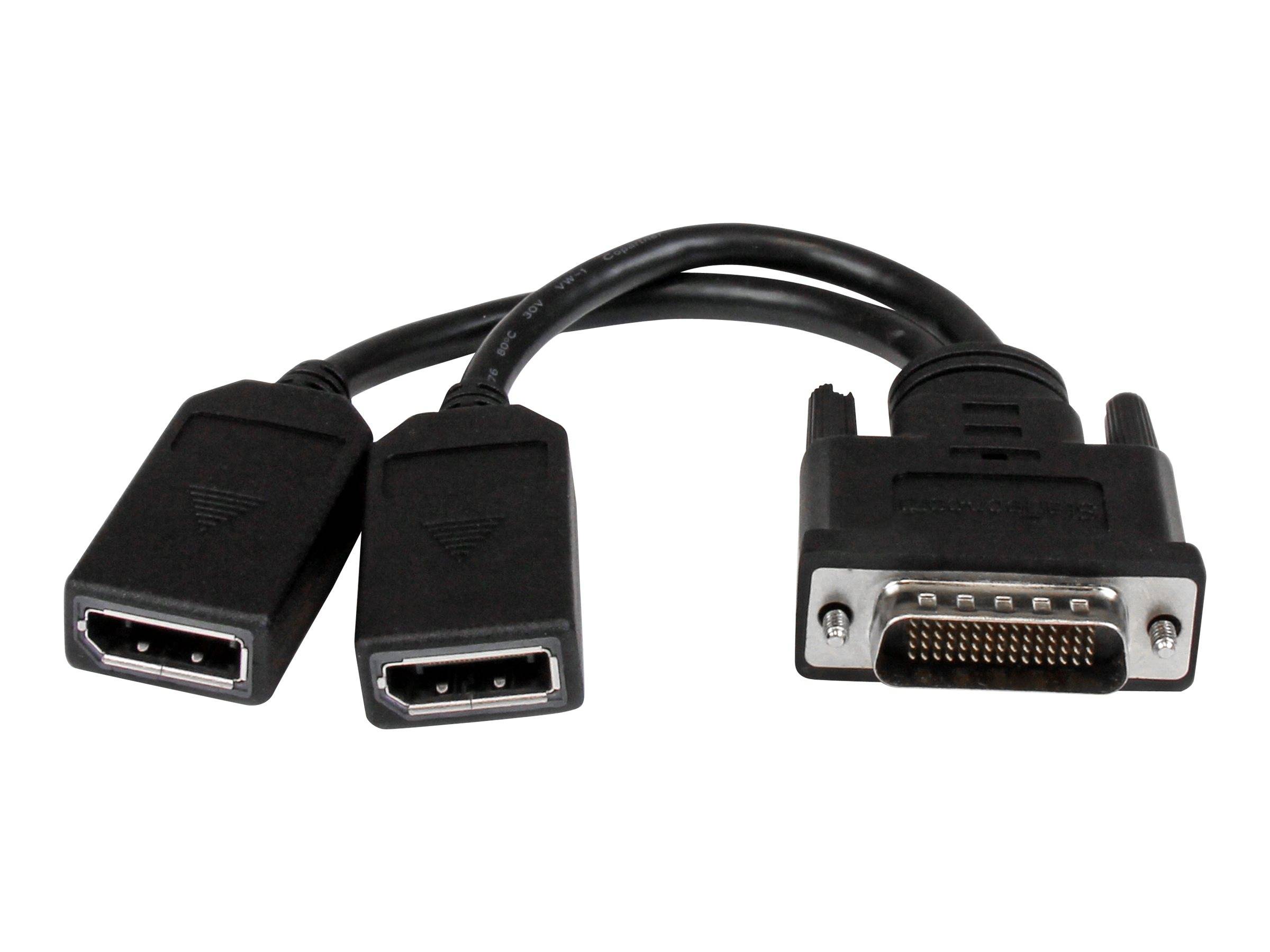 StarTech.com DMS-59 to DisplayPort - 8in - DMS 59 to 2x DP - Y Cable - DMS-59 Adapter - DisplayPort Splitter Cable - LFH