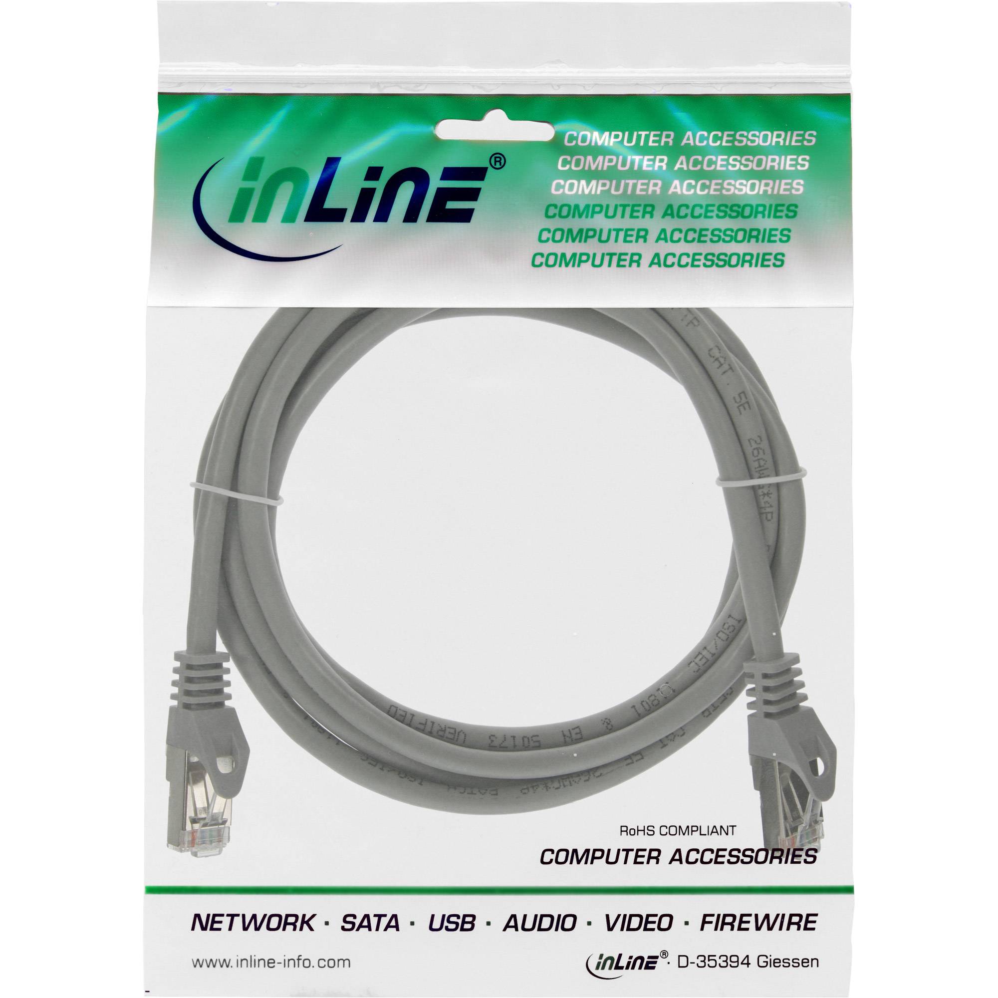INLINE - Patchkabel - F/UTP - Cat.5e - grau - 1m