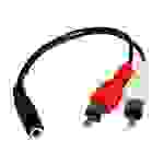 StarTech.com 15cm Audio Kabel 3,5mm Klinke auf 2x Cinch (Buchse/Stecker)