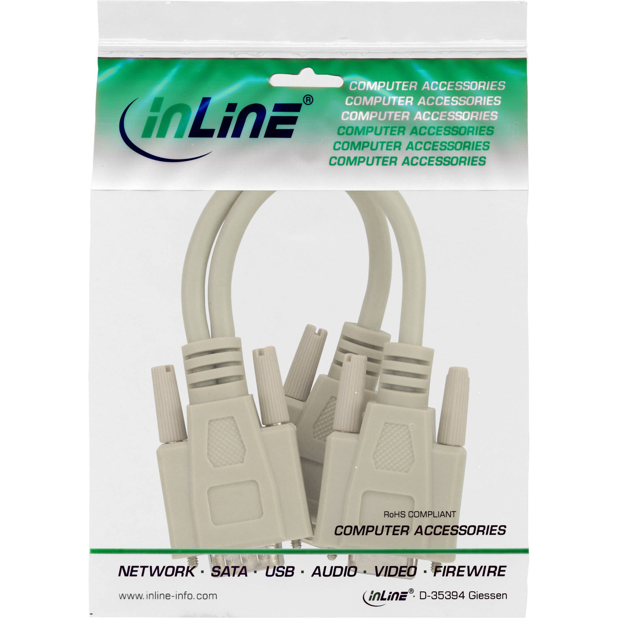 INLINE - VGA Y-Adapterkabel - VGA Stecker auf 2x VGA Buchse