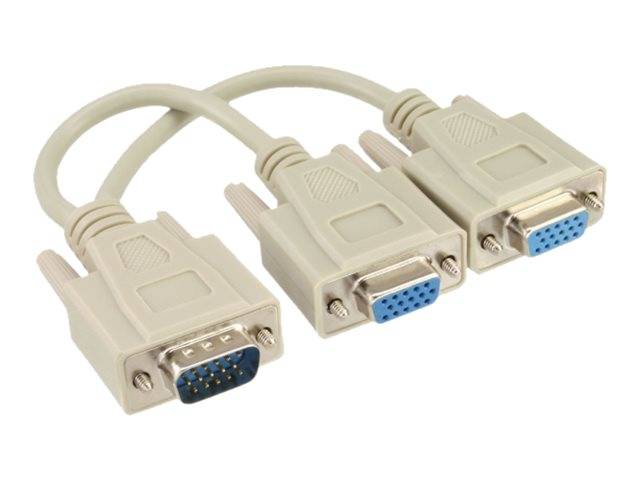 INLINE - VGA Y-Adapterkabel - VGA Stecker auf 2x VGA Buchse