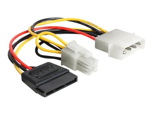 DeLOCK - Netzteil - SATA-Stromstecker, Netzstecker P4 bis interne Stromversorgung, 4-polig (M)