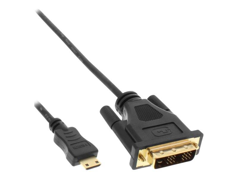 INLINE - Mini-HDMI zu DVI Kabel - HDMI Stecker C zu DVI 18+1 - 0,5m