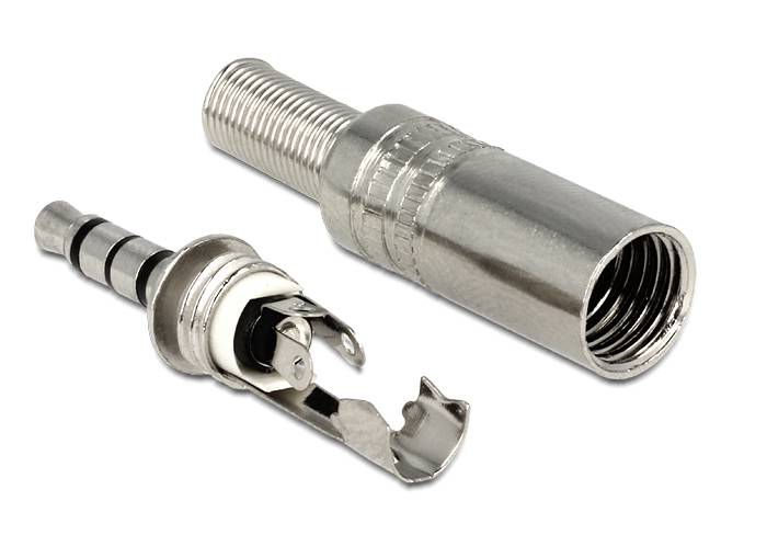 DeLOCK Stereo plug 3.5 mm stereo with bend protection - Audio-Stecker - 4-poliger Mini-Stecker (M)