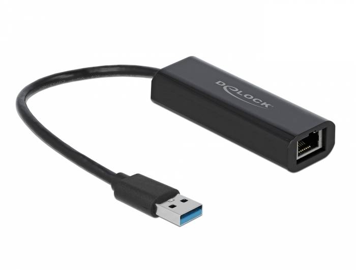 USB 3.0 zu Ethernet-Adapterkabel mit DoLox-Markenetiketten, schwarzem USB-A-Stecker und RJ45-Netzwerkport