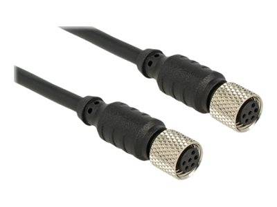 Delock - Sensorverlängerungskabel - 6-poliges M8 weiblich bis 6-poliges M8 weiblich