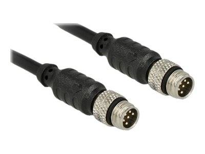 Delock - Sensorverlängerungskabel - 6-poliges M8 männlich bis 6-poliges M8 männlich