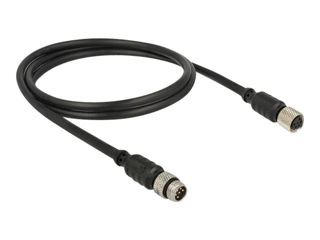 Delock - Sensorverlängerungskabel - 6-poliges M8 männlich bis 6-poliges M8 weiblich