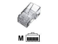 DIGITUS Modularstecker für Rundkabel, Pass through Stecker