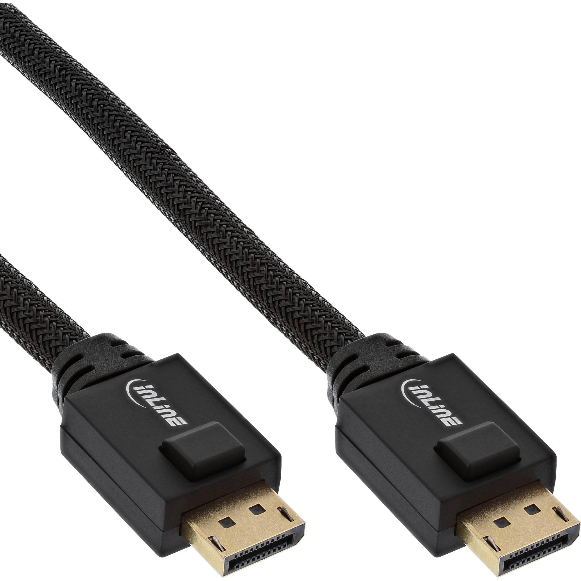 Zwei schwarze HDMI-Kabel mit geflochtenen Ummantelungen und vergoldeten Steckern auf weißem Hintergrund.