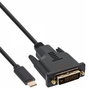 INLINE - USB Display Kabel - USB-C Stecker zu DVI Stecker - 2m