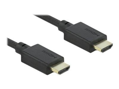Delock - High Speed - HDMI-Kabel - HDMI männlich zu HDMI männlich - 50 cm - Koax - Schwarz - Dolby DTS-HD Master Audio-U